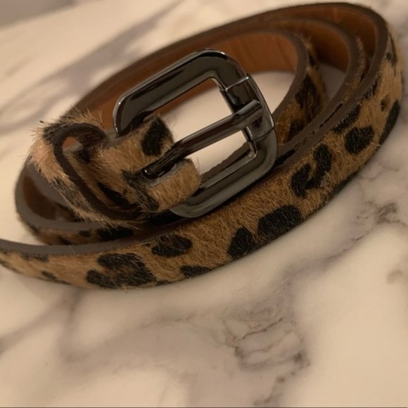 Leopard Print Brown Skinny Belt main image 4